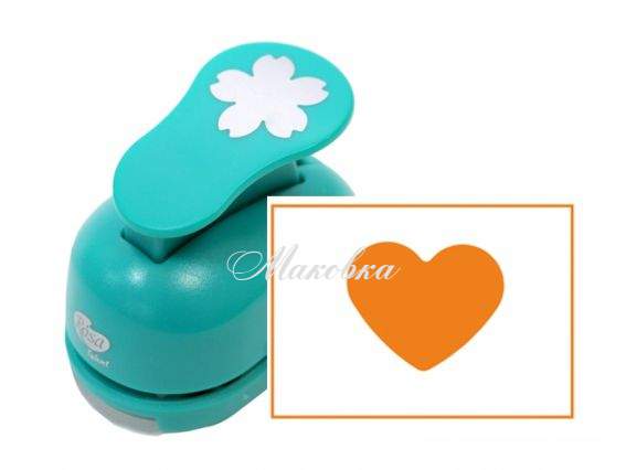 Дирокол (компостер) фігурний Серце, розмір 2,5 см, ROSA Talent Дирокол (компостер) фігурний Серце, розмір 2,5 см, ROSA Talent