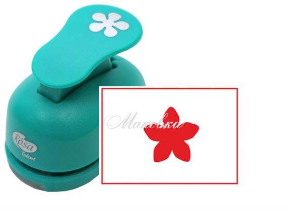 Дырокол (компостер) фигурный Цветок №3, размер 1,6 см, ROSA Talent Дырокол (компостер) фигурный Цветок №3, размер 1,6 см, ROSA Talent