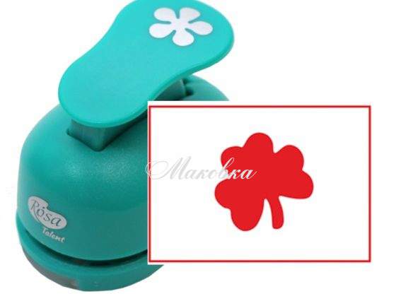 Дырокол (компостер) фигурный Клевер, размер 1,6 см, ROSA Talent Дырокол (компостер) фигурный Клевер, размер 1,6 см, ROSA Talent