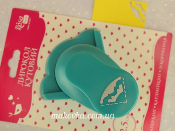 Дырокол угловой для фото Узор №15 уголок с фигурными полосками 2,5 см, ROSA Talent 8810М51