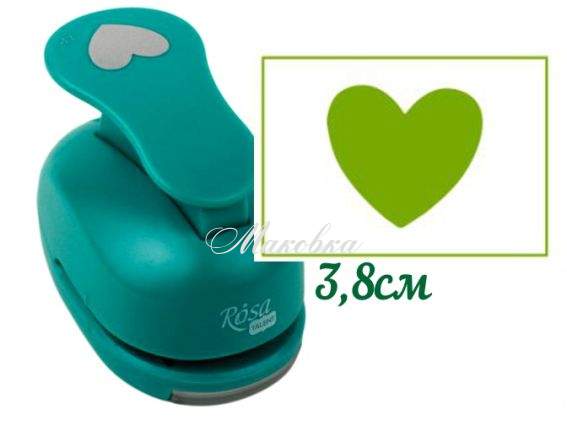 Дырокол (компостер) фигурный Сердце, размер 3,8 см, ROSA Talent