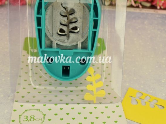 Фігурний дирокол Листочок №1, 3,8см, ROSA TALENT 881568