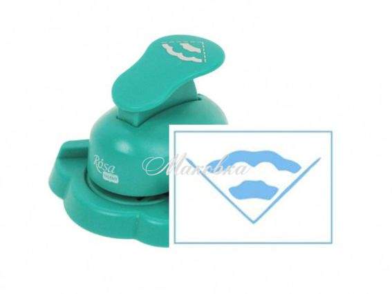 Дырокол угловой для фото Узор №16 уголок с фигурными полосками 2,5 см, ROSA Talent 881ОМ52