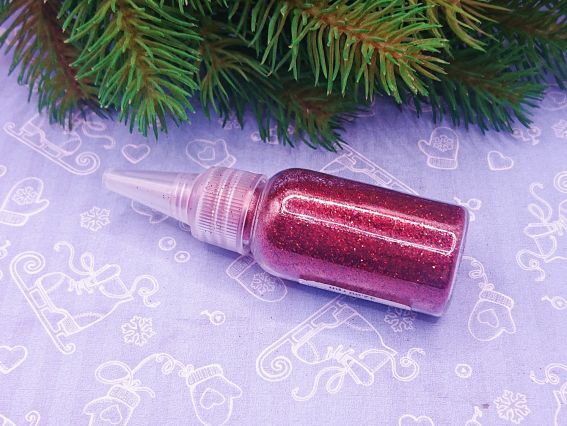 Глітер у флаконі, Червоний Глітер у флаконі, Червоний