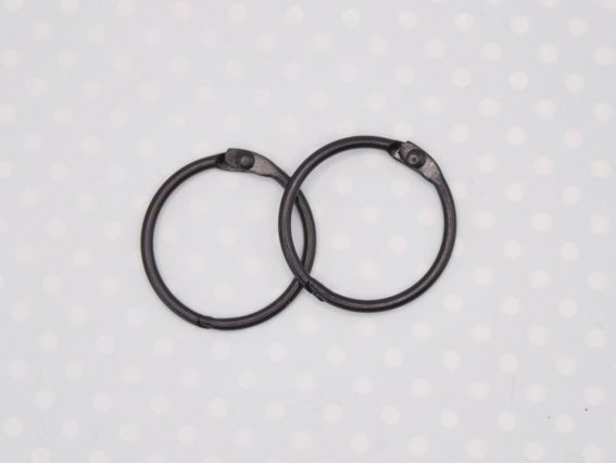 Кольца для фото-альбомов 2 шт, диаметр 30мм, черного цвета