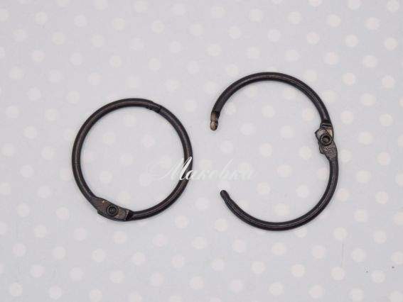 Кольца для альбомов 30 мм, 2 шт, черные Кольца для альбомов 30 мм, 2 шт, черные