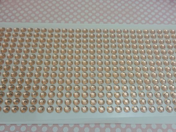 Набір камінці ПЕРСИК грановані самоклеючі 5 мм, 504 шт