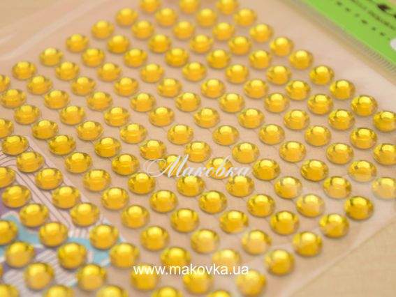 Клеевые камушки Круглые с гранями, 6 мм, цвет ЖЕЛТЫЙ, Paula, набор Клеевые камушки Круглые с гранями, 6 мм, цвет ЖЕЛТЫЙ, Paula, набор