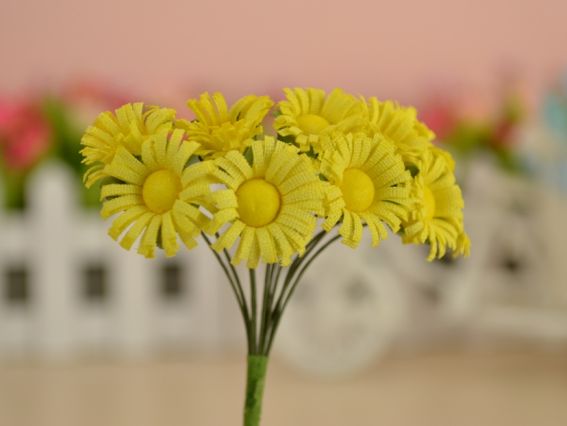 Набор ромашек 20 мм желтые, 10 шт/уп Набор ромашек 20 мм желтые, 10 шт/уп