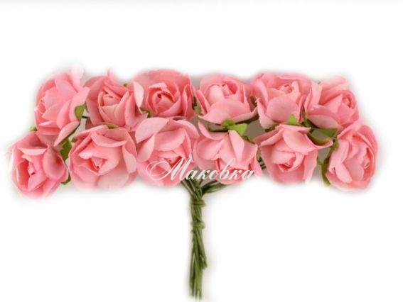 Набір Трояндочок, 15 мм персиково-рожеві, 12 шт/уп