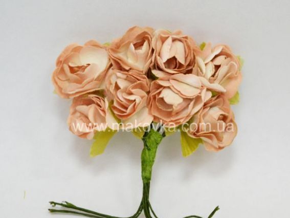 Набор розочек 25 мм, Коричневые, 8 шт Набор розочек 25 мм, Коричневые, 8 шт