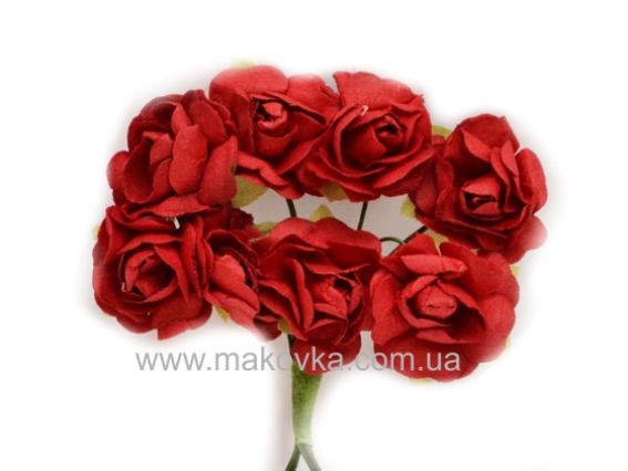 Набор розочек 25 мм, Красные, 8 шт Набор розочек 25 мм, Красные, 8 шт