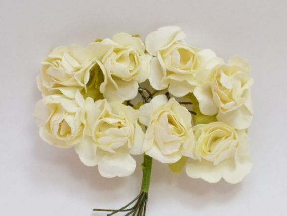 Набор розочек 25 мм, Кремовые, 8 шт Набор розочек 25 мм, Кремовые, 8 шт