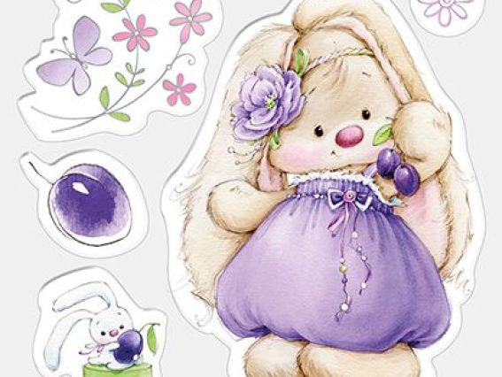 Набор штампов Коллекция Ягода слива (зайчик) SCB4902007, ScrapBerry's Набор штампов Коллекция Ягода слива (зайчик) SCB4902007, ScrapBerry's