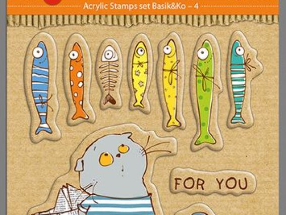 Набор штампов Кот Басик For you SCB4903004, ScrapBerry's Набор штампов Кот Басик For you SCB4903004, ScrapBerry's