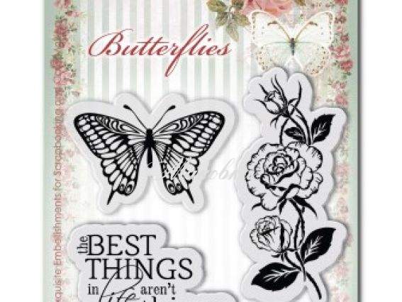 Набор штампов Бабочки (на английском) SCB4907001В , 7х7 см ScrapBerry's Набор штампов Бабочки (на английском) SCB4907001В , 7х7 см ScrapBerry's