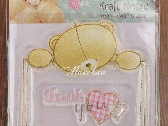Штамп акриловый Thank You (с мишкой) Docrafts FFS 907122