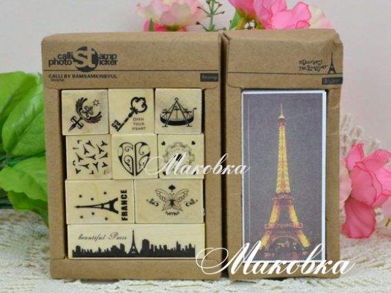 Набор из штамов и стикеров Париж, ТМ Indigo Набор из штамов и стикеров Париж, ТМ Indigo