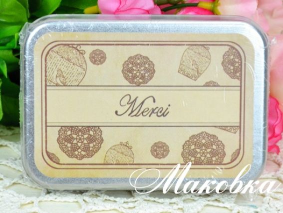 Набор винтажных штампов Merci, 4шт/уп Набор винтажных штампов Merci, 4шт/уп