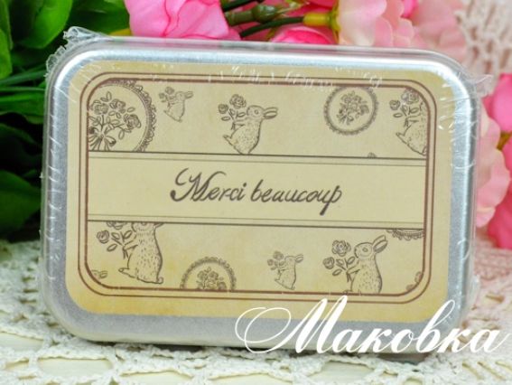 Набор винтажных штампов Merci beaucoup, 4шт/уп Набор винтажных штампов Merci beaucoup, 4шт/уп