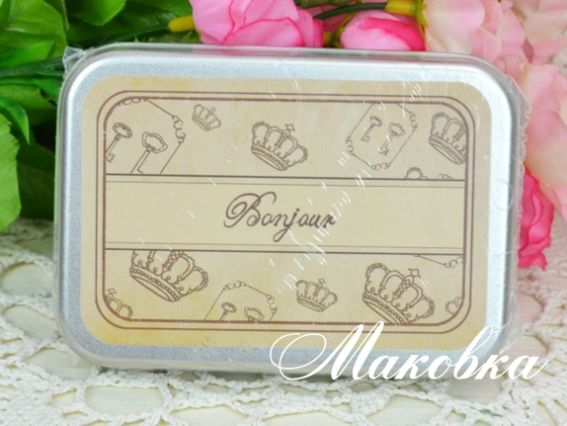 Набор винтажных штампов Bonjour, 4шт/уп, QL-0151 Набор винтажных штампов Bonjour, 4шт/уп, QL-0151