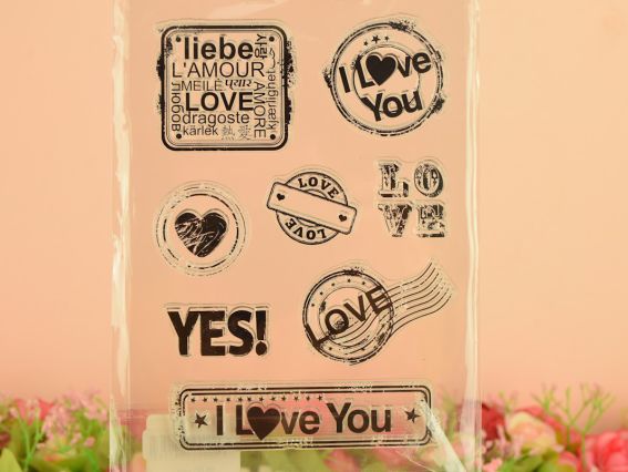 Набор штампов 41565 Печатки Love силиконовый Набор штампов 41565 Печатки Love силиконовый