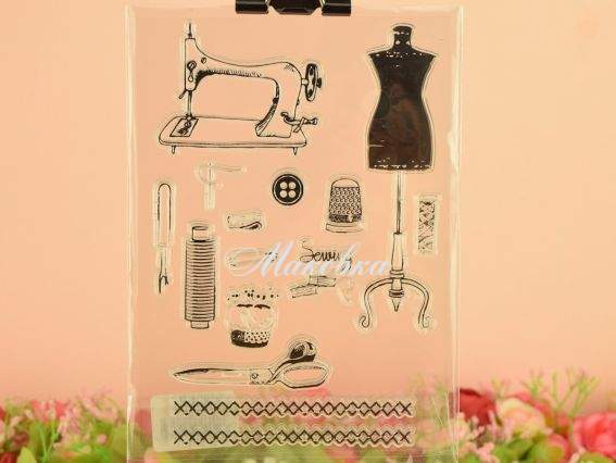 Набор штампов 41565 Швацькі (манікен, фурнітура), силиконовый Набор штампов 41565 Швацькі (манікен, фурнітура), силиконовый