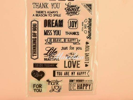 Набор штампов 41565 Написи (Dream miss thanks) силиконовый Набор штампов 41565 Написи (Dream miss thanks) силиконовый