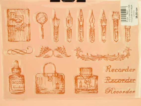 Набор штампов 41565 Письмове приладдя, силиконовый Набор штампов 41565 Письмове приладдя, силиконовый