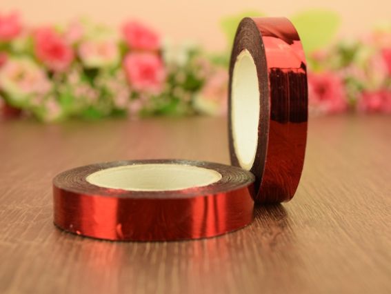 Скотч , лента полипропиленовая Красная металлик 502-1874 Скотч , лента полипропиленовая Красная металлик 502-1874