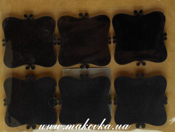 Таблички-выноски для надписей ФИГУРНЫЕ черные на липучке, 6 шт Таблички-выноски для надписей ФИГУРНЫЕ черные на липучке, 6 шт