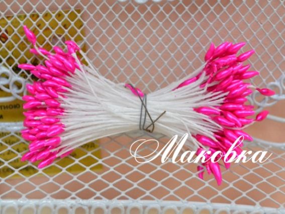 Тычинки двухсторонние Ярко-розовые (капля) 55х1 мм, Scrap Berrys SCB2301071 Тычинки двухсторонние Ярко-розовые (капля) 55х1 мм, Scrap Berrys SCB2301071