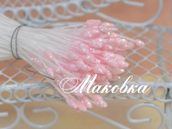 Тычинки двухсторонние с блестками Розовые, Scrap Berrys SCB2316031 Тычинки двухсторонние с блестками Розовые, Scrap Berrys SCB2316031