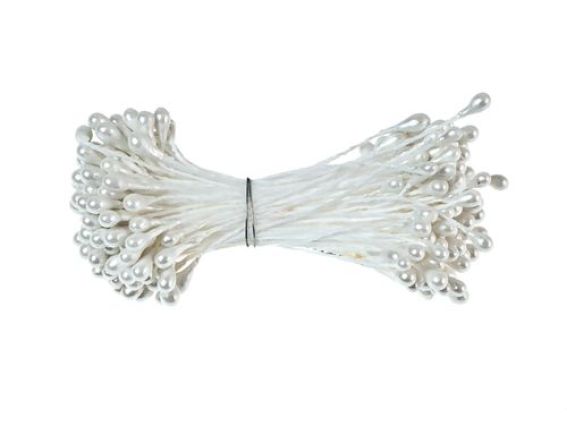 Тычинки двухсторонние Белые (шарик) 55х2 мм, Scrap Berrys SCB2302011 Тычинки двухсторонние Белые (шарик) 55х2 мм, Scrap Berrys SCB2302011