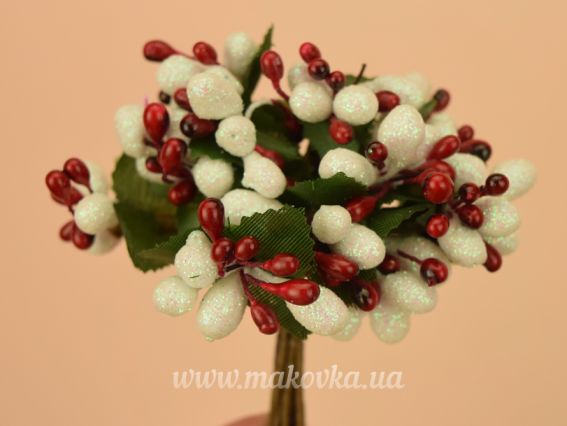 Букетик Разноцвет С БЛЕСКОМ (из разных крупных элементов) красно-белый Букетик Разноцвет С БЛЕСКОМ (из разных крупных элементов) красно-белый