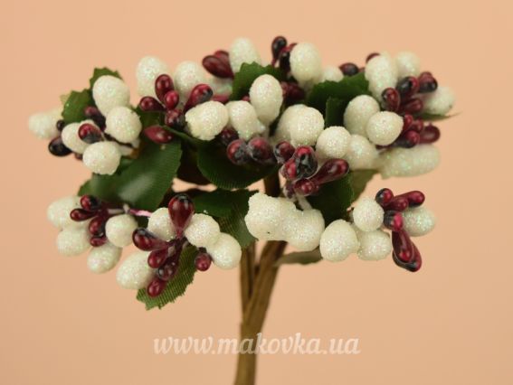 Букетик Разноцвет С БЛЕСКОМ (из разных крупных элементов) БОРДОВО-белый Букетик Разноцвет С БЛЕСКОМ (из разных крупных элементов) БОРДОВО-белый