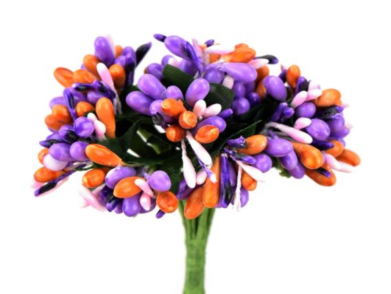 Букетик Разноцвет (из разных элементов), Меланж Сиренево-оранжевый Букетик Разноцвет (из разных элементов), Меланж Сиренево-оранжевый