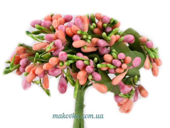 Букетик Разноцвет (из разных элементов), Меланж Розово-персиковый Букетик Разноцвет (из разных элементов), Меланж Розово-персиковый