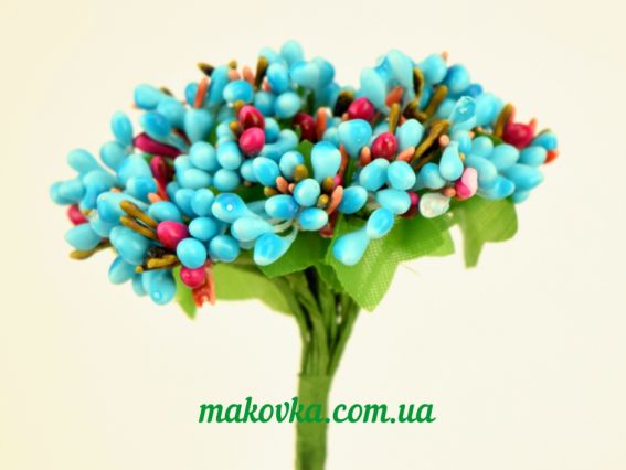 Букетик Разноцвет (из разных элементов), Меланж Голубой с малиновым Букетик Разноцвет (из разных элементов), Меланж Голубой с малиновым