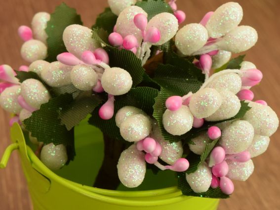 Букетик Разноцвет С БЛЕСКОМ (из разных крупных элементов) Розово-Белый Букетик Разноцвет С БЛЕСКОМ (из разных крупных элементов) Розово-Белый