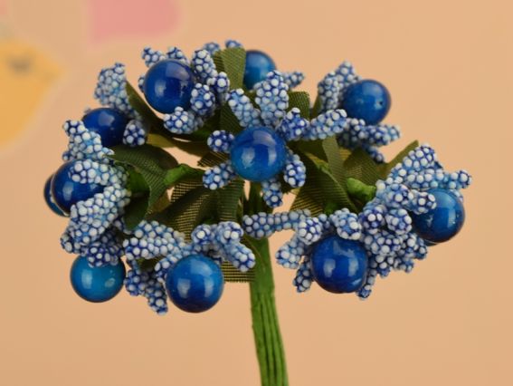 Букетик Разноцвет Синий с синими ягодками Букетик Разноцвет Синий с синими ягодками