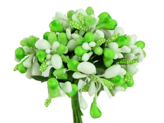 Букетик Разноцвет крупный , двухцветный Белый с Зеленым Букетик Разноцвет крупный , двухцветный Белый с Зеленым