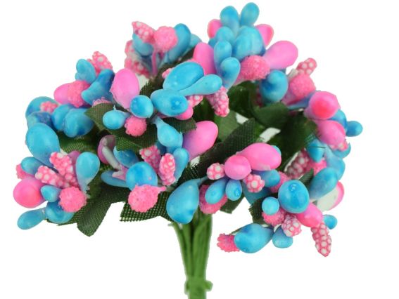 Букетик Разноцвет крупный , двухцветный Розовый с Голубым Букетик Разноцвет крупный , двухцветный Розовый с Голубым