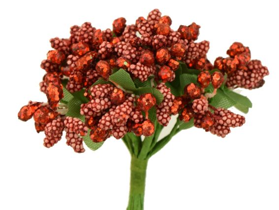 Букетик Разноцвет Красный с крупным блеском Букетик Разноцвет Красный с крупным блеском