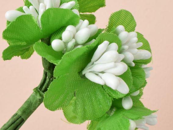 Букетик декоративний різнобарв'я ТичінкіБІЛІ тонкі та товсті , 2016-1-8-1, 10 шт