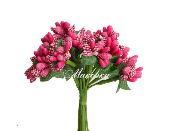 Букетик різноквіт (з різних елементів), FL204-10 Темний рожевий