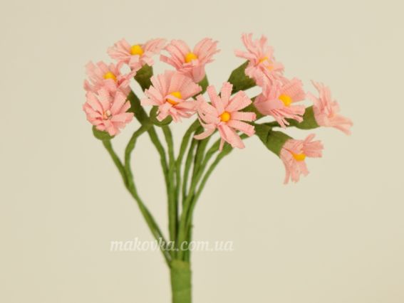 Набор мини ромашек, 10 мм РОЗОВЫЕ тканевые, 10 шт/уп Набор мини ромашек, 10 мм РОЗОВЫЕ тканевые, 10 шт/уп