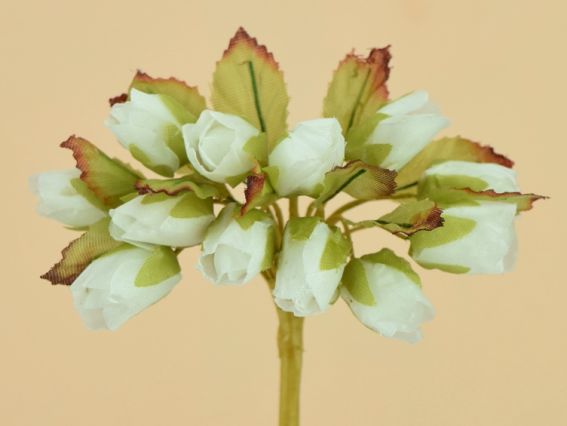 Розочки бутон, бутоньерка, БЕЛЫЕ, 12 шт, тканевые Розочки бутон, бутоньерка, БЕЛЫЕ, 12 шт, тканевые