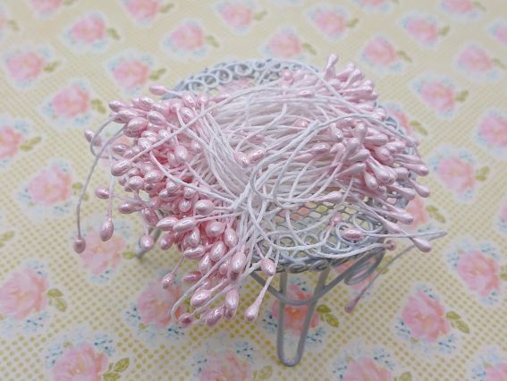 Тичинки декоративні гладкі РОЖЕВІ, 1 пучок Тичинки декоративні гладкі РОЖЕВІ, 1 пучок