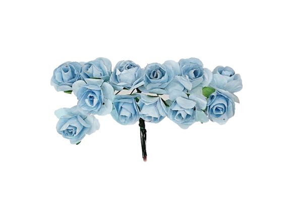 Набор розочек 15 мм, Светло- Голубые, 12 шт